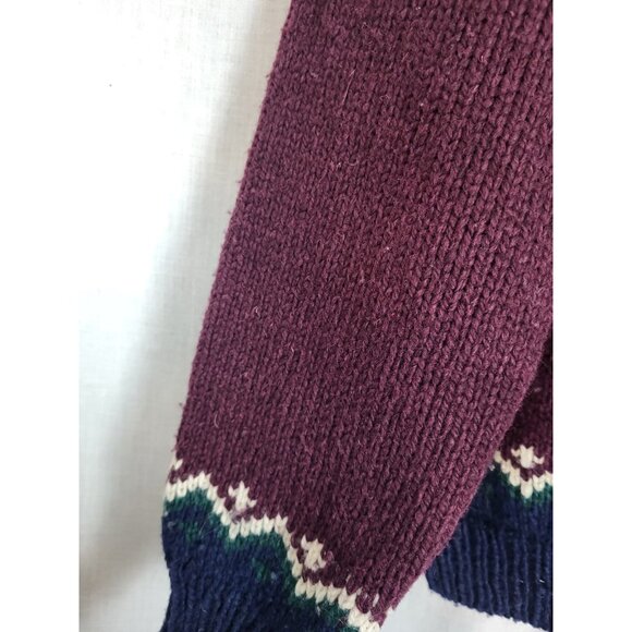 80's Vtg Paris Sport Club Lambswool Cardigan Women's M Nostalgic Retro Sweater - Picture 4 of 5